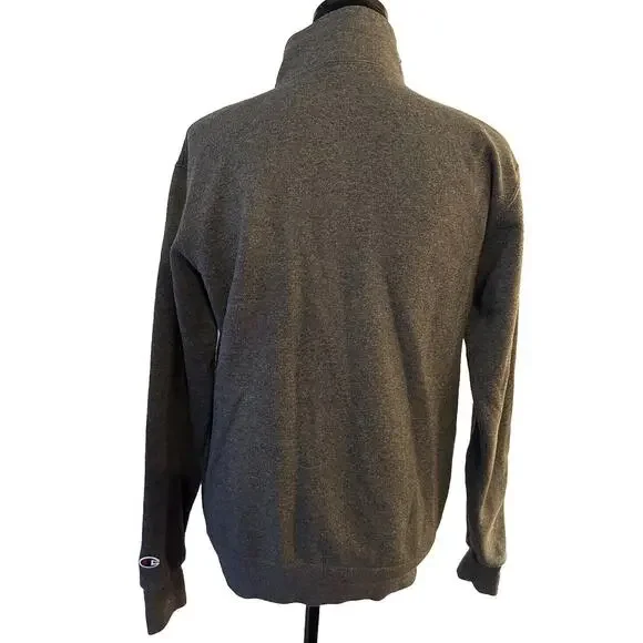 CHAMPION Eco Fleece Pullover "Calvin College" 1/4 Zip Women’s Small Gray/Red - Picture 3 of 8